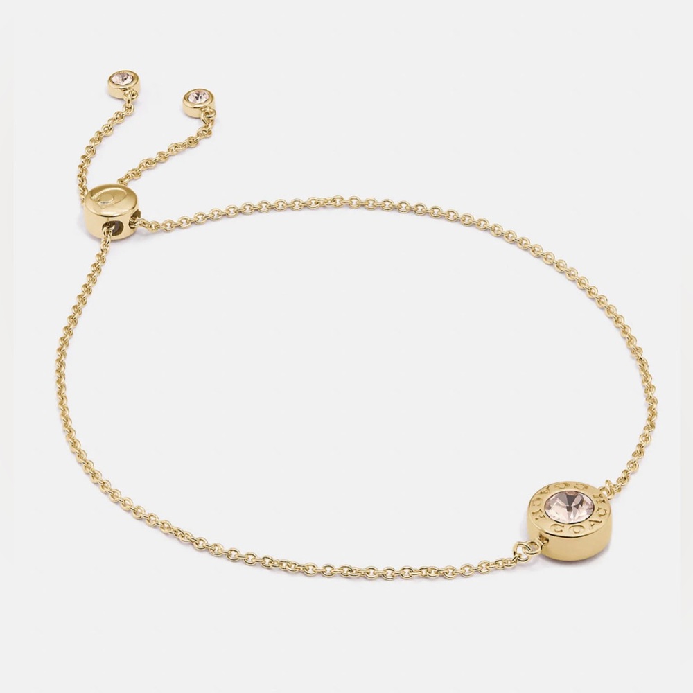 NWT Coach | F67072 | Gold Open Circle Slider Bracelet